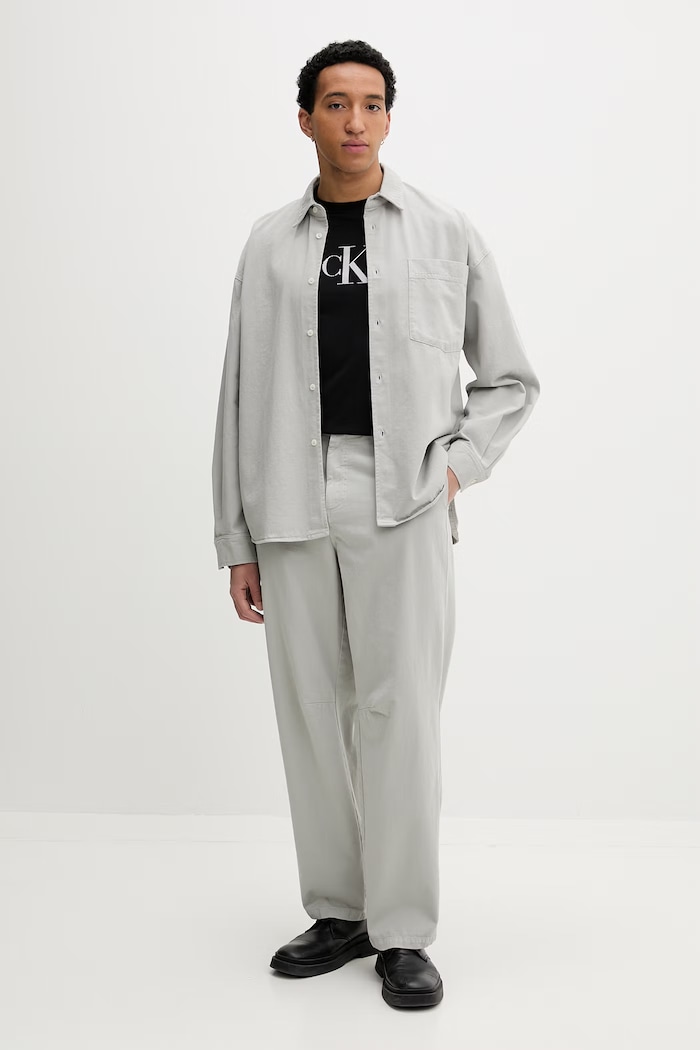 Calvin Klein tričko pánske bavlnené LV04RF853G čierna SS26