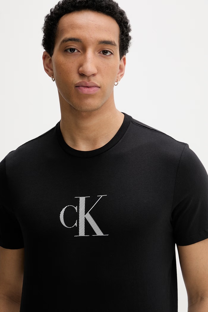 Calvin Klein tričko pánske bavlnené čierna LV04RF853G