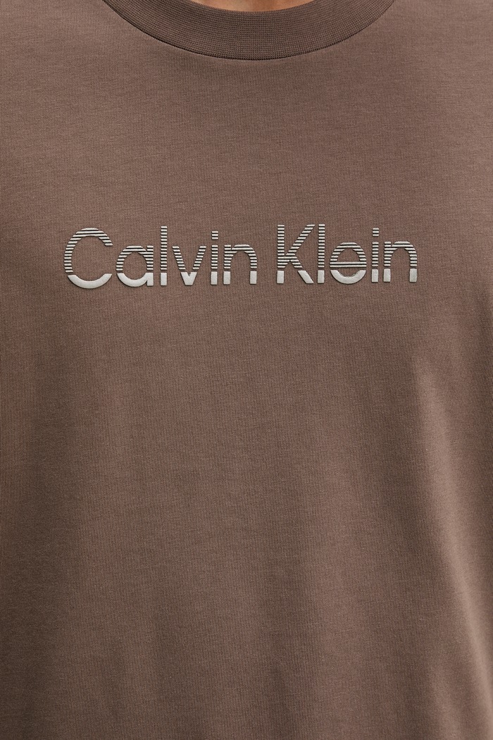 Calvin Klein tričko pánske bavlnené LV04LF813G hnedá