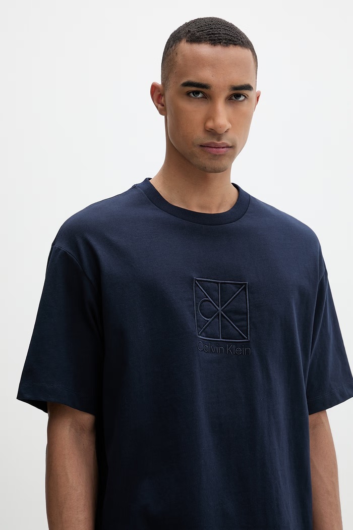 Calvin Klein тениска мъжка от памук тъмносин LV14RF817G