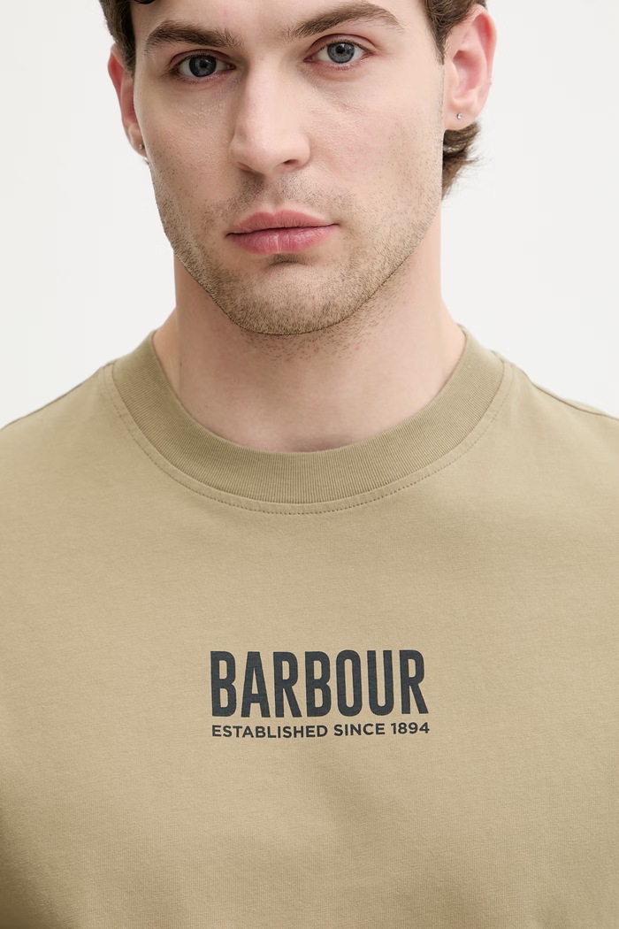 Barbour tričko pánske bavlnené zelená MTS1552