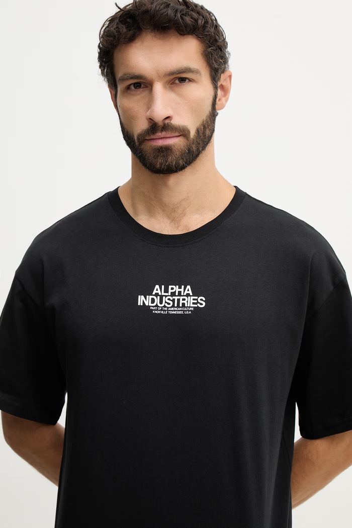 Alpha Industries tricou din bumbac Scorpion Cyborg negru 266515