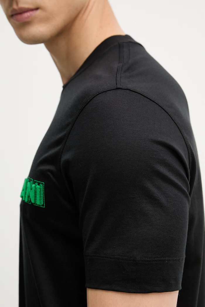 Emporio Armani tricou pentru bărbați, din lyocell EM004520.AF13747 negru