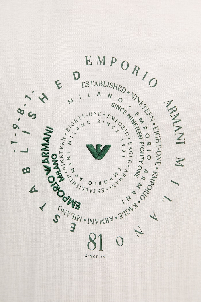 Emporio Armani kratka majica moška iz liocela EM004995.AF13747 bež