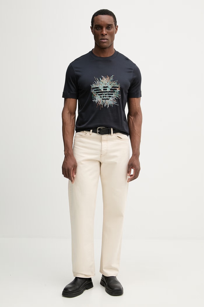 Tričko Emporio Armani EM005282.AF10017 tmavomodrá SS26
