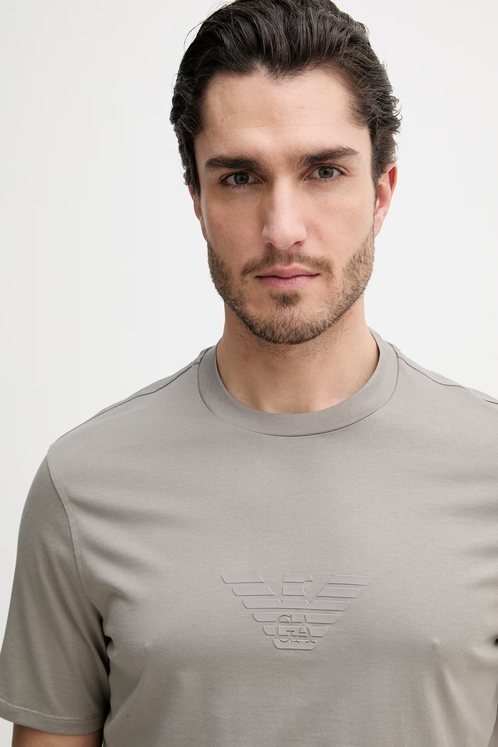 Bavlnené tričko Emporio Armani sivá EM004583.AF13669