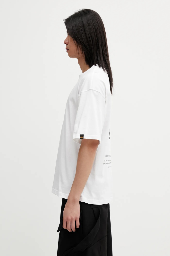 Alpha Industries t-shirt bawełniany Emergency Rescue 258523 biały SS26