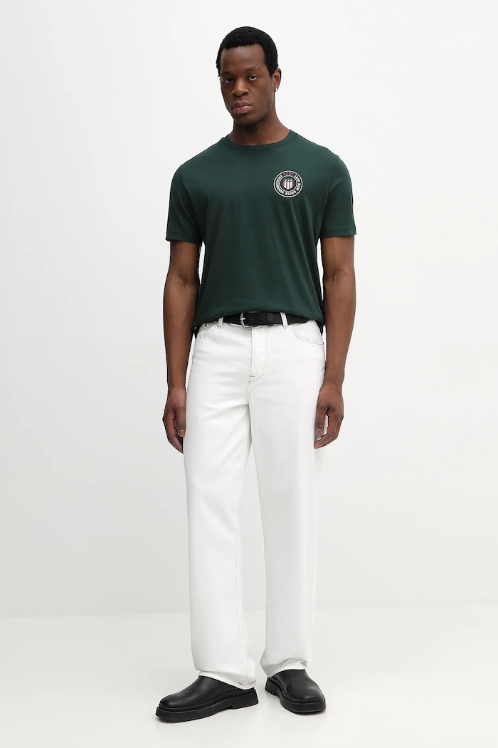 Gant tricou din bumbac 2003391 verde SS26