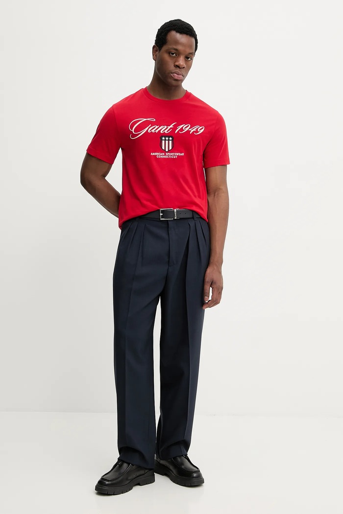 Gant tricou din bumbac 2003370 rosu SS26