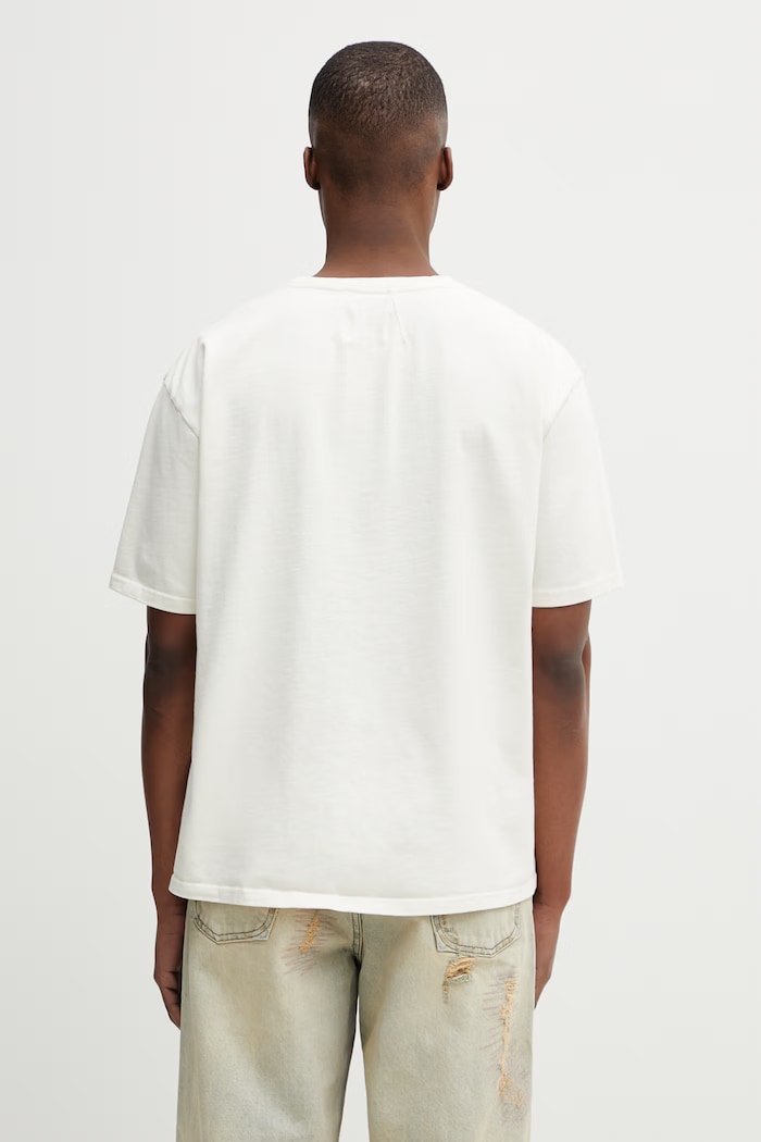 Odzież RHUDE t-shirt bawełniany Virgin Islands Script RHPS26TT01012 beżowy