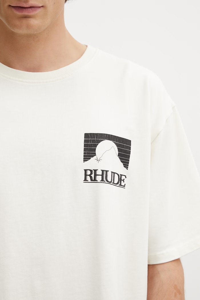 Βαμβακερό μπλουζάκι RHUDE Moonlight Pack μπεζ RHPS26TT07012