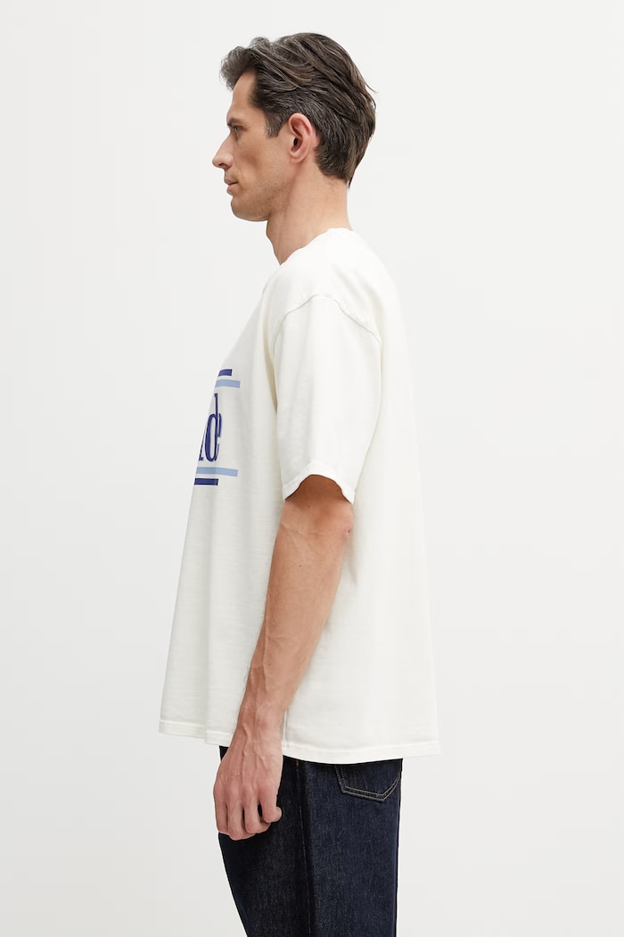RHUDE Rossa t-shirt βαμβακερό Ανδρικό RHSS26TT01012 μπεζ SS26
