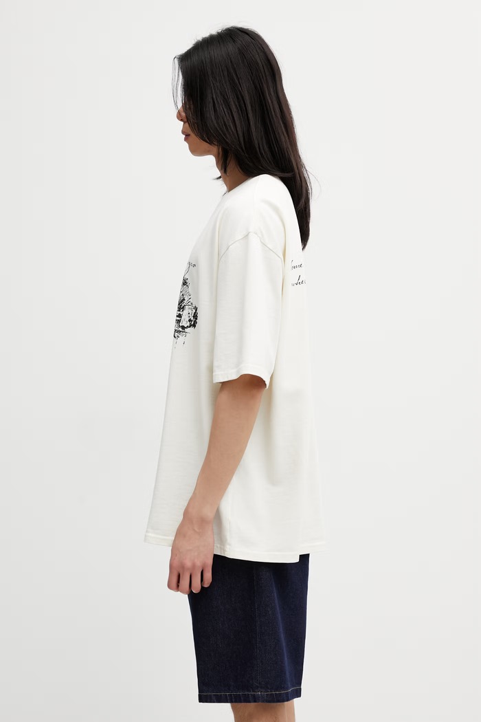 RHUDE Montenegro Morada футболка бавовняна чоловіча RHSS26TT06012 бежевий SS26