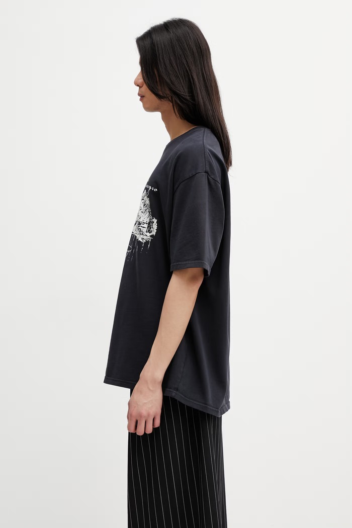 RHUDE Montenegro Morada t-shirt βαμβακερό ανδρικό RHSS26TT06012 μαύρο SS26
