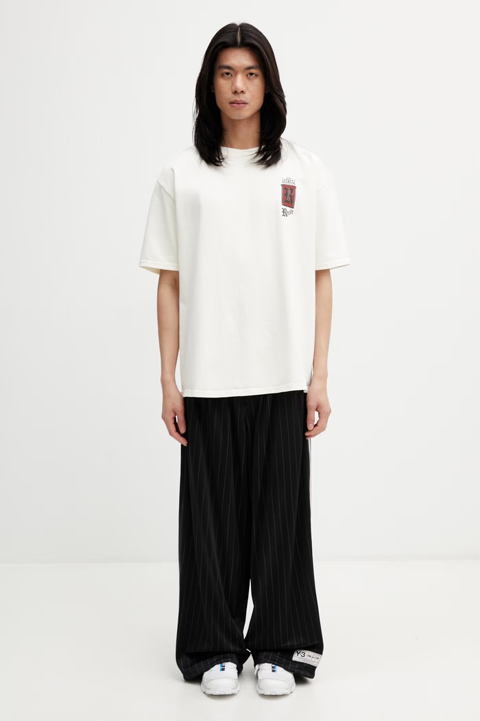 RHUDE Fumar 91 футболка бавовняна чоловіча RHSS26TT07012 бежевий