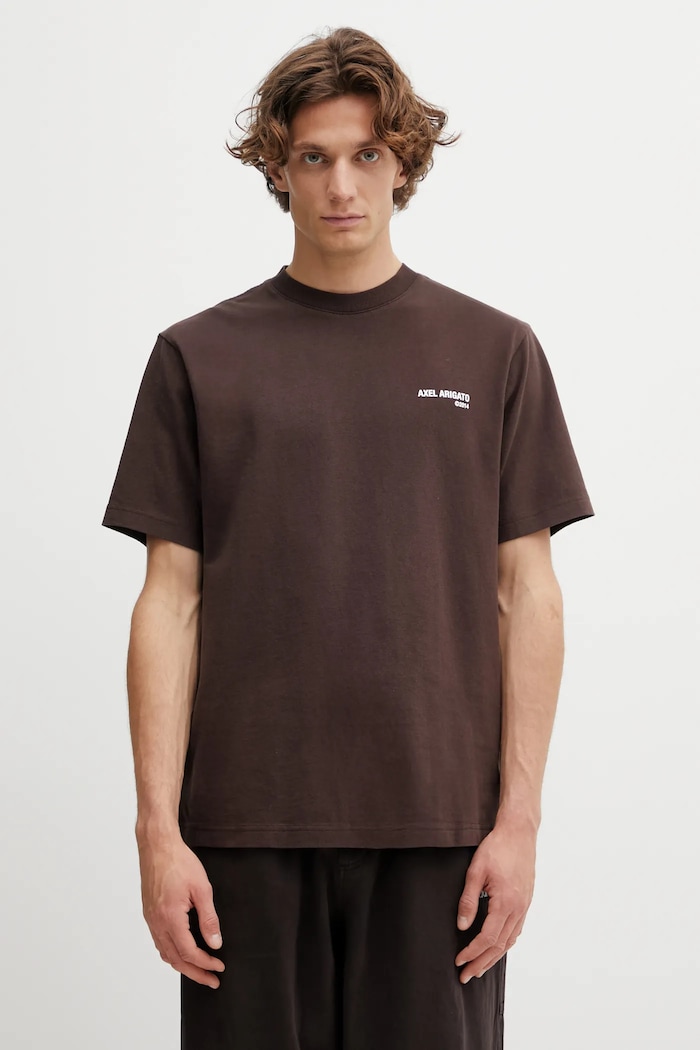 Хлопковая футболка Axel Arigato Legacy T-Shirt печать коричневый A2215015