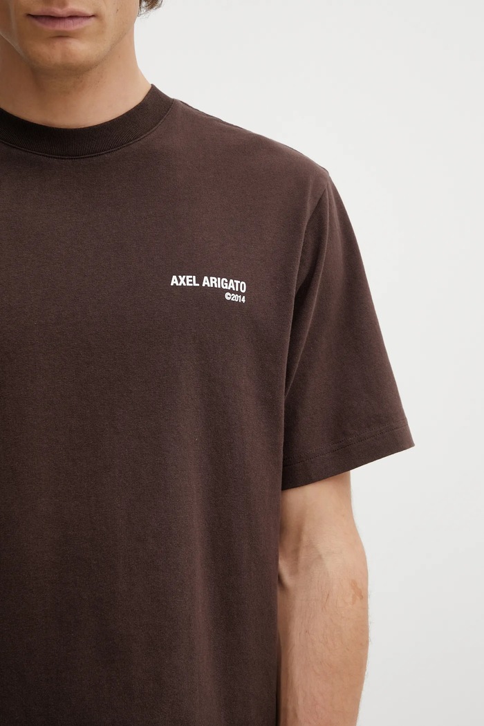Хлопковая футболка Axel Arigato Legacy T-Shirt коричневый A2215015