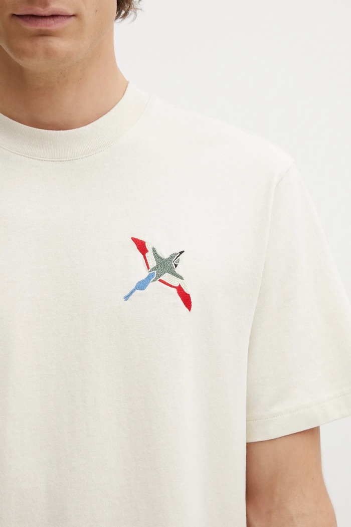Бавовняна футболка Axel Arigato Micro Bee Bird T-Shirt бежевий A3464001