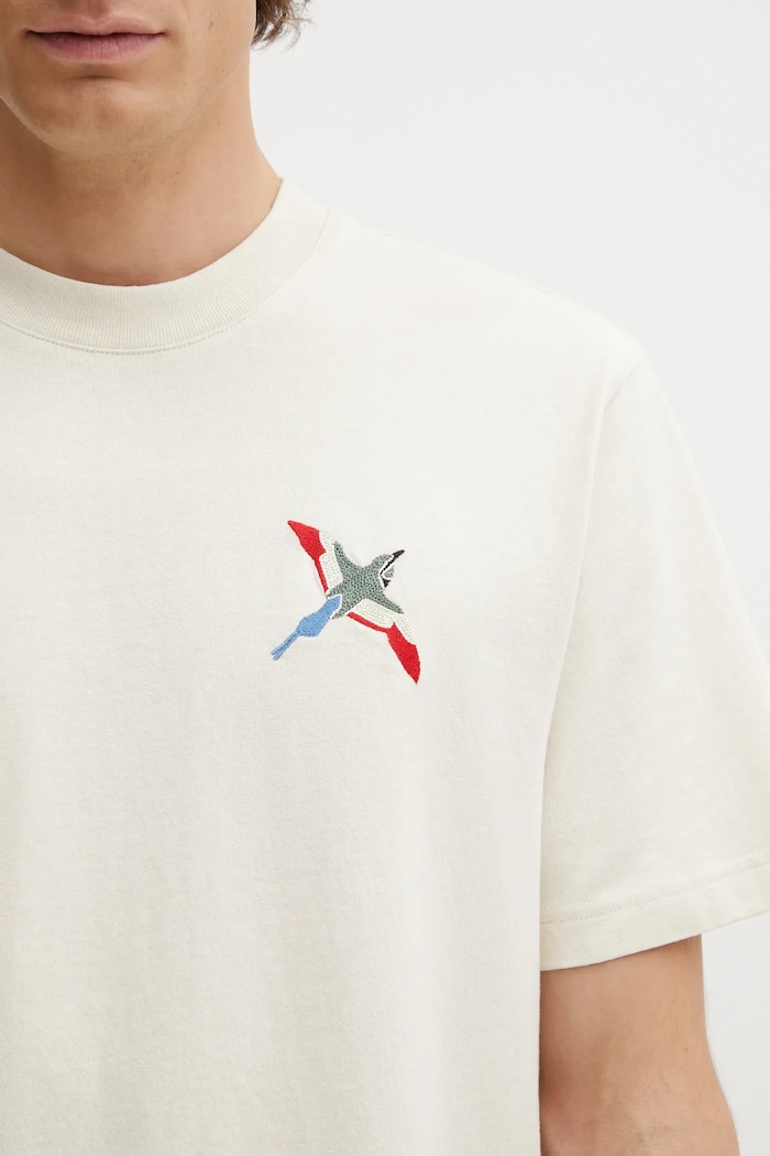 Бавовняна футболка Axel Arigato Micro Bee Bird T-Shirt бежевий A3464001