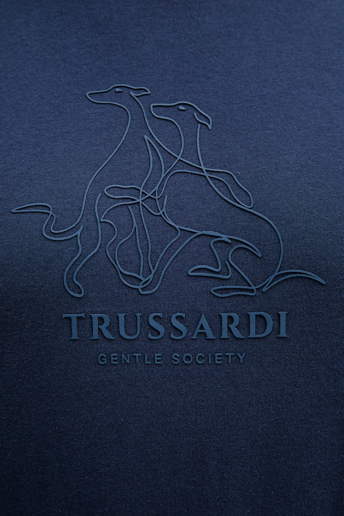 Trussardi tricou din bumbac G0278300125N bleumarin