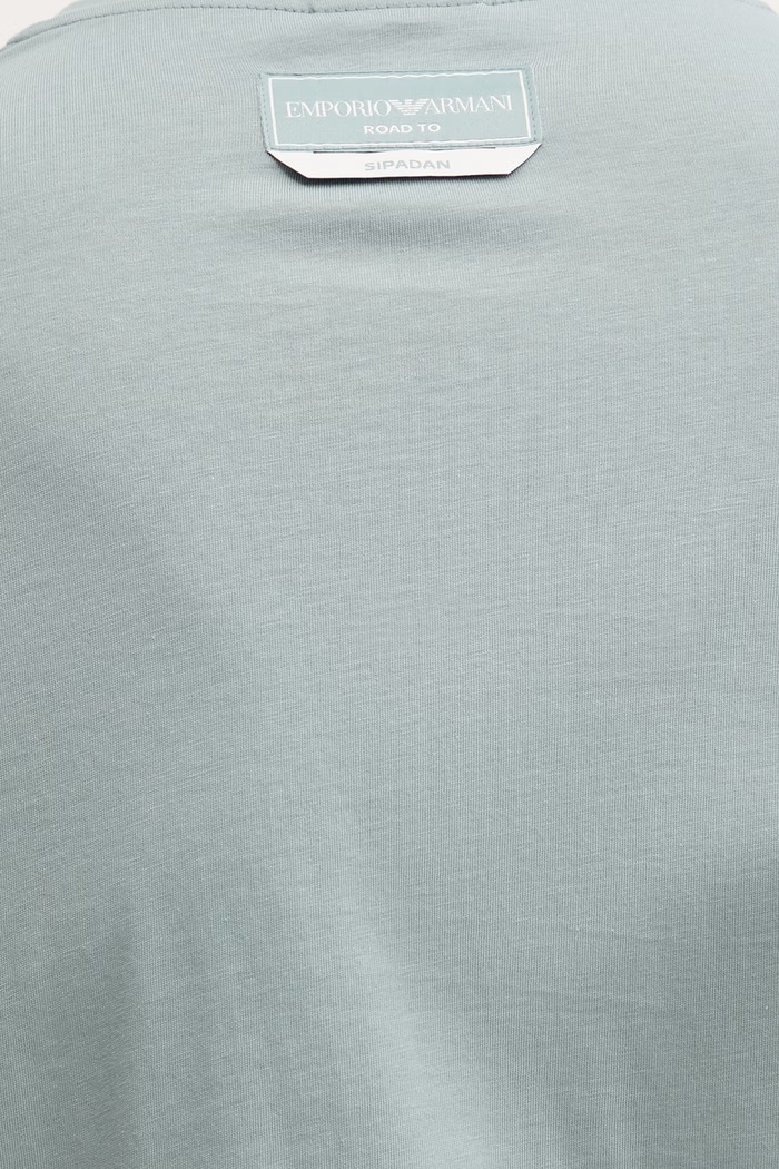 Emporio Armani Underwear pánske bavlnené tričko tyrkysová EM000574.AF20447