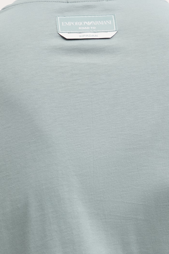 Emporio Armani Underwear pánske bavlnené tričko tyrkysová EM000574.AF20447
