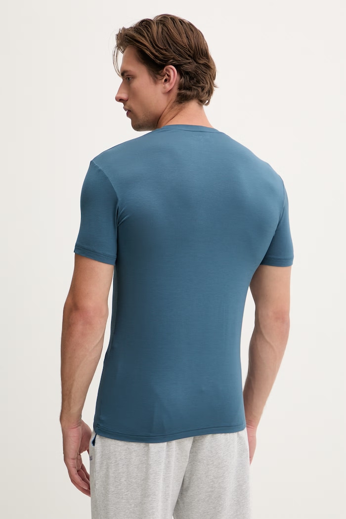 Emporio Armani Underwear basic tričko pánske s viskózou 2-pack tmavomodrá EM001849.AF18893