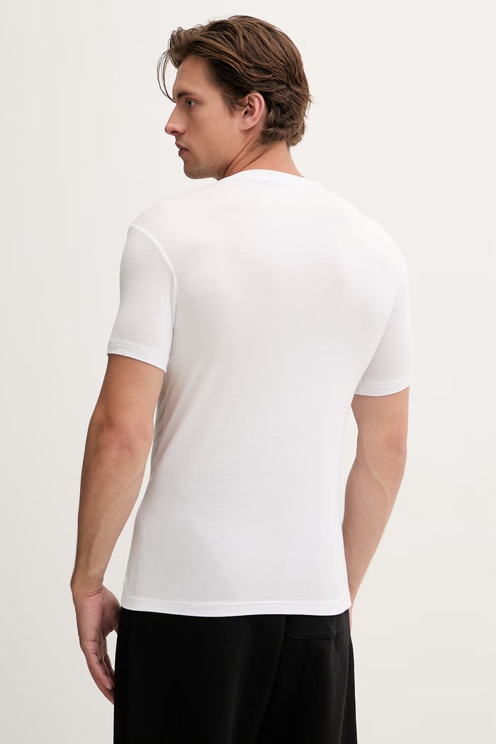 Emporio Armani Underwear basic tričko pánske s viskózou 2-pak béžová EM001849.AF18893
