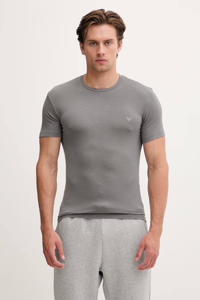 Emporio Armani Underwear basic tričko pánske s viskózou 2-pak EM001849.AF18893 čierna SS26