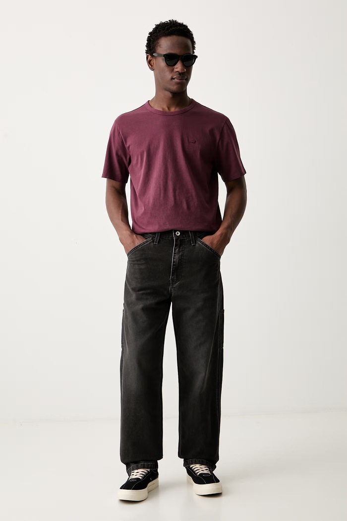 Levi's T-shirt męski bawełniany LEVIS ORIGINAL TEE 005GX bordowy SS26