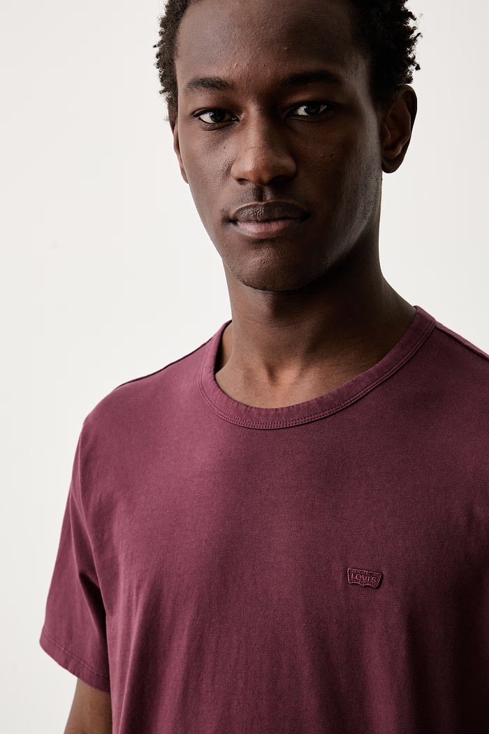 Levi's T-shirt męski bawełniany LEVIS ORIGINAL TEE bordowy 005GX
