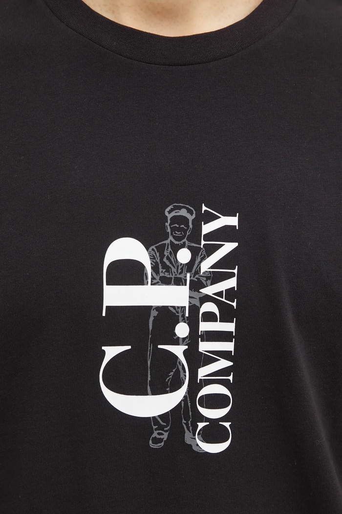 C.P. Company tricou din bumbac negru 20CMTS084A005100W
