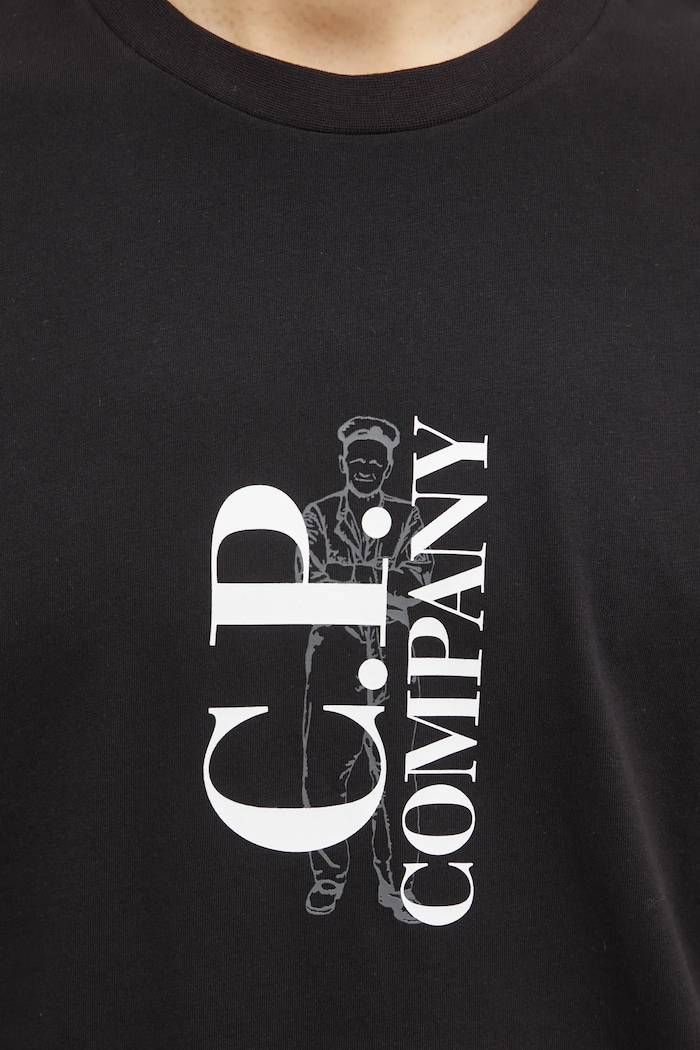C.P. Company tricou din bumbac negru 20CMTS084A005100W