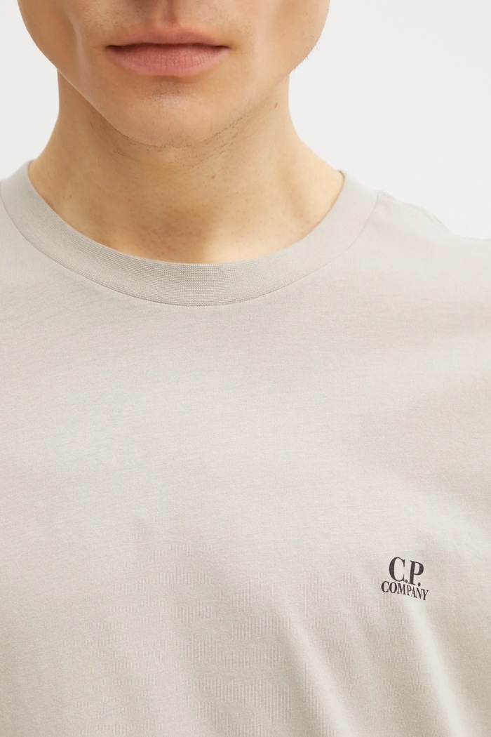 C.P. Company tricou din bumbac bej 20CMTS725A005100W