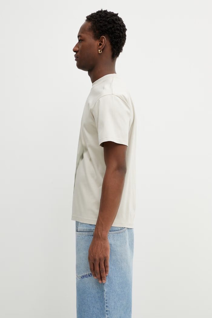 Βαμβακερό μπλουζάκι Heliot Emil SS26PRE.M.09.159.LST18 μπεζ SS26