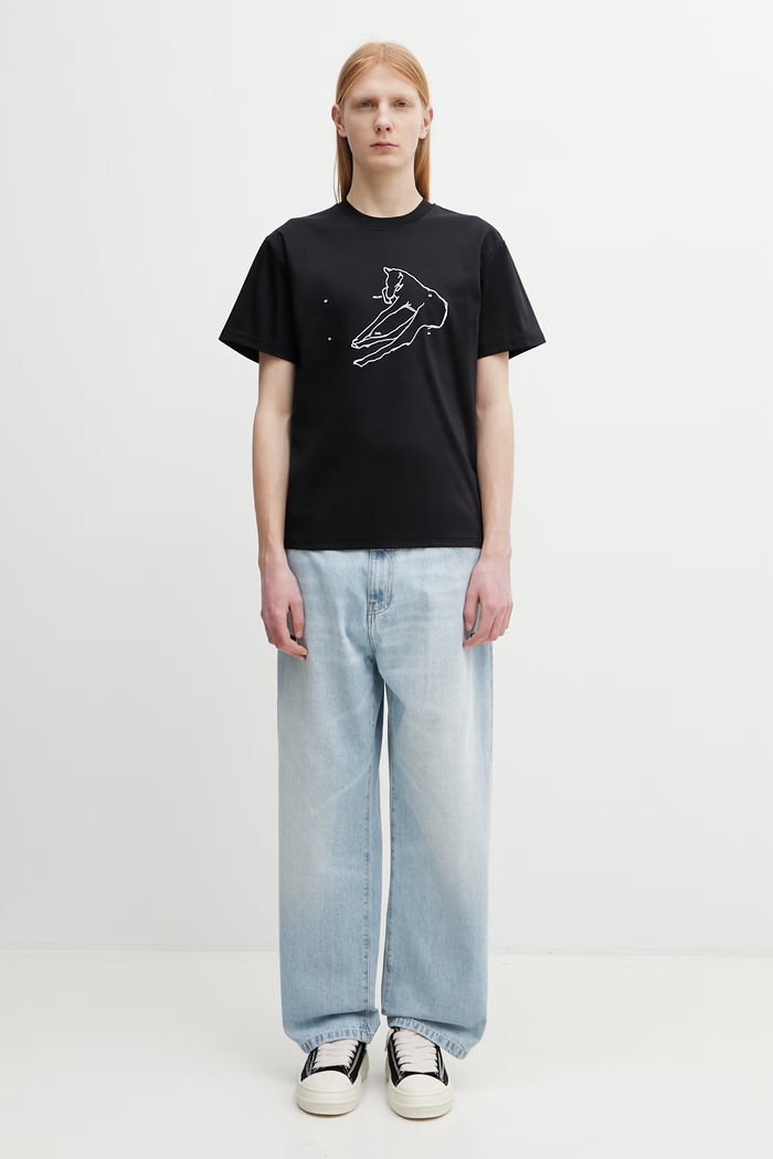 HELIOT EMIL T-shirt bawełniany męski SS26.M.09.169.BLK01 czarny