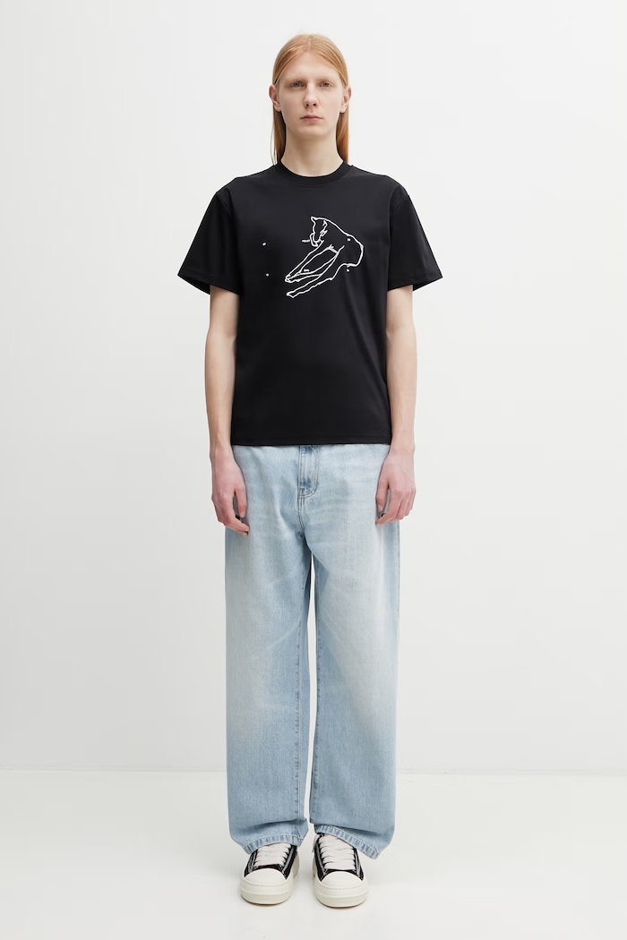 HELIOT EMIL T-shirt bawełniany męski SS26.M.09.169.BLK01 czarny
