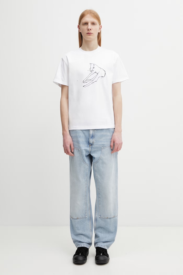 HELIOT EMIL T-shirt męski bawełniany SS26.M.09.169.WHT02 biały