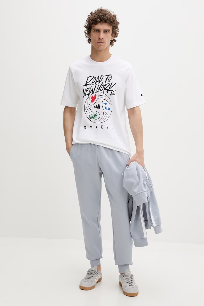 adidas tricou pentru bărbați, din bumbac KB2535 alb SS26