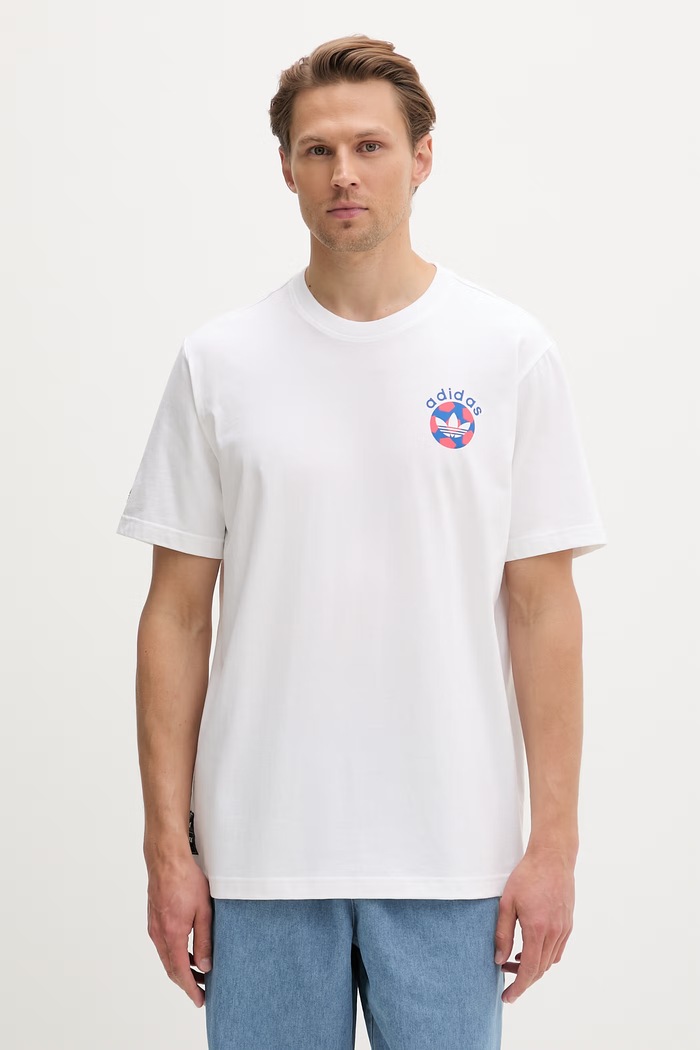 Oblečenie adidas Originals tričko pánske bavlnené KD1424 biela