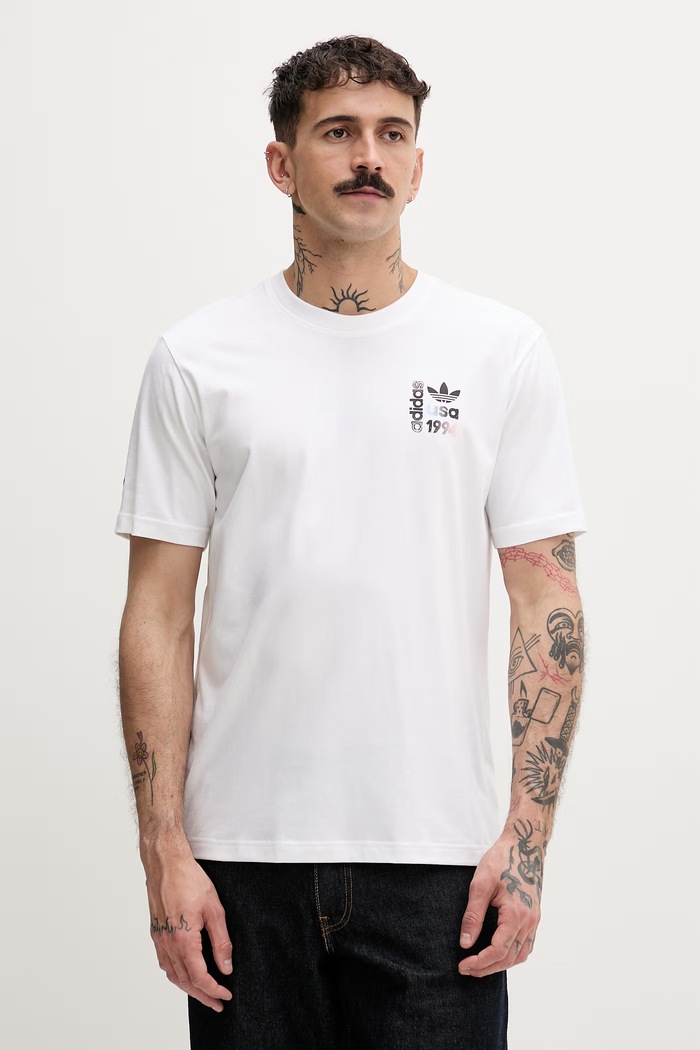 Дрехи adidas Originals тениска мъжка от памук USA 94 KD3819 бежов