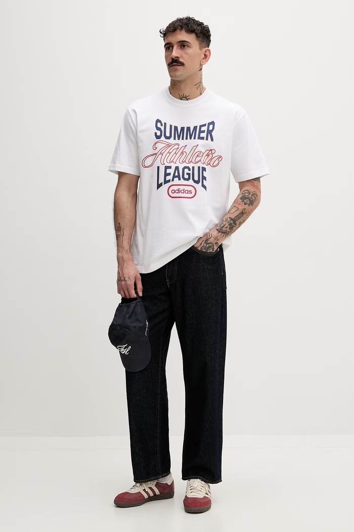adidas Originals tričko pánske bavlnené KD6565 biela SS26