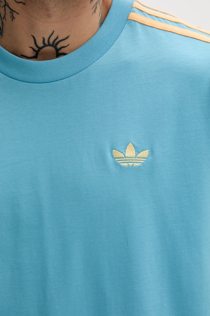 adidas Originals T-shirt męski bawełniany KE1588 turkusowy