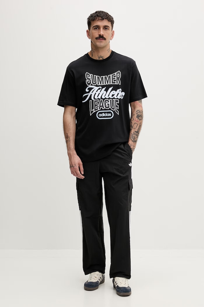 adidas Originals tričko pánske bavlnené KE2234 čierna SS26
