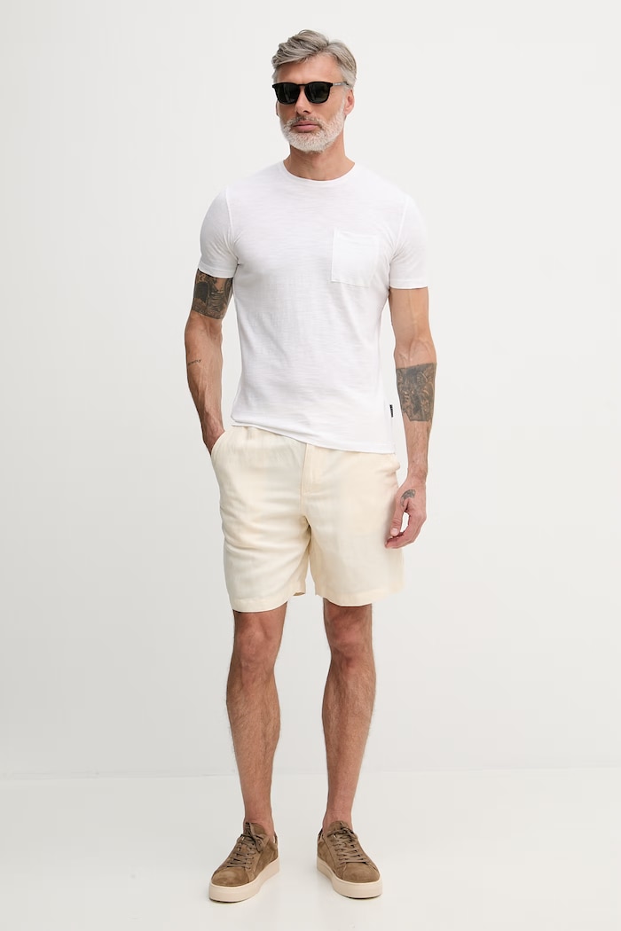 Sisley tricou pentru bărbați, din bumbac 3WF0S1052 alb SS26