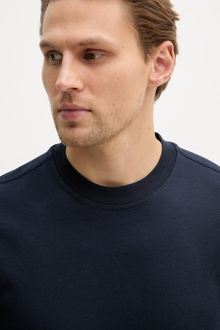 Sisley t-shirt in cotone blu navy 3XDTS104R