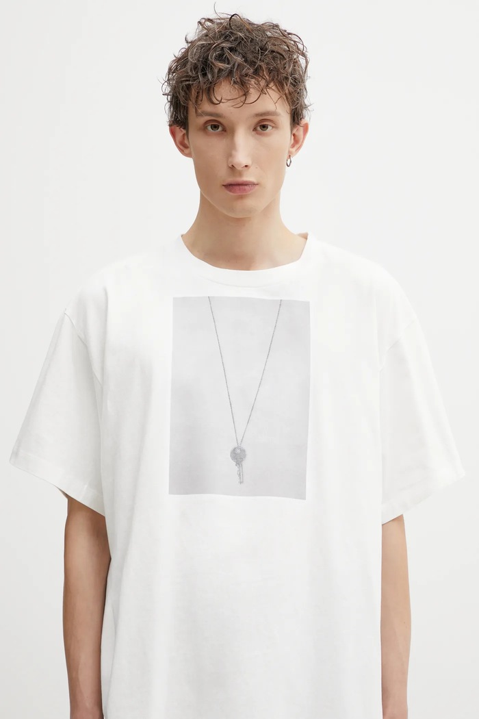 Βαμβακερό μπλουζάκι MM6 Maison Margiela λευκό SH0GC0068.M20050