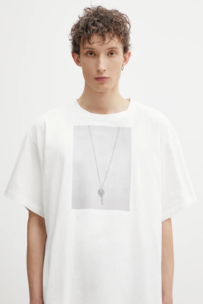 Βαμβακερό μπλουζάκι MM6 Maison Margiela λευκό SH0GC0068.M20050