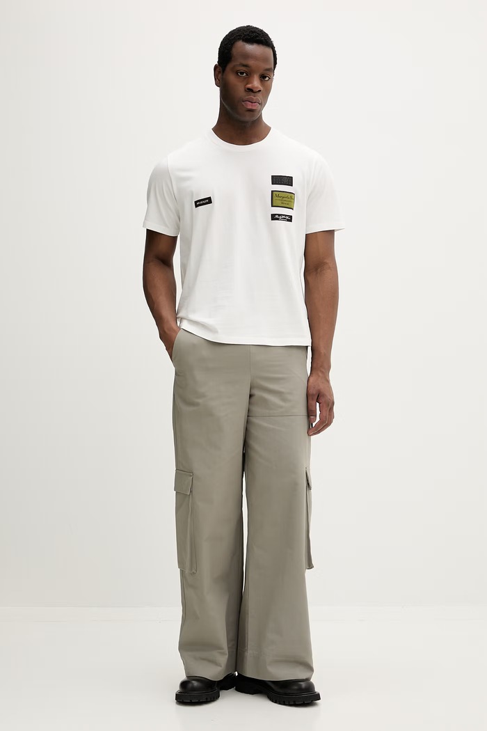 Хлопковая футболка MM6 Maison Margiela SH0GC0069.S24311 бежевый SS26