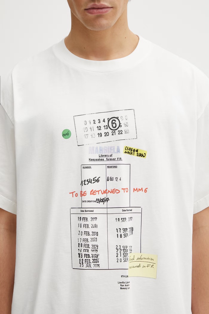 MM6 Maison Margiela t-shirt in cotone da uomo bianco SH0GC0070.M20170